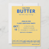 Butter Birthday Party Cooking party Kaart (Voorkant)