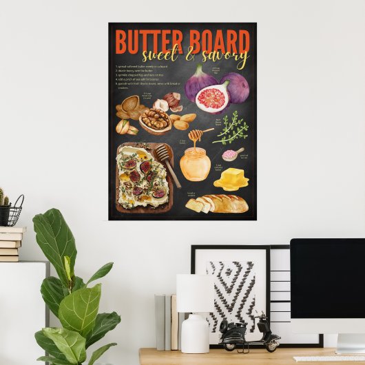 Butter Board Recept Krijtbord Print (Thuiskantoor)