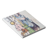 Butter Churn Moeder Zoon antiek waterverf land Notitieblok (Schuin)