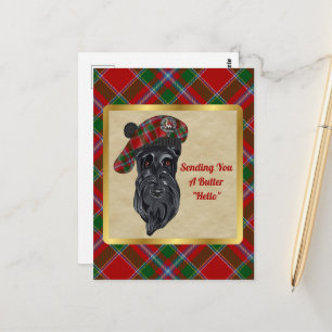 Butter Clan Badge & Tartan Briefkaart