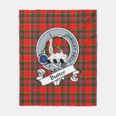 Butter Clan Badge Tartan Fleece Deken (Voorkant)