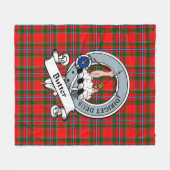 Butter Clan Badge Tartan Fleece Deken (Voorkant (Horizontaal))
