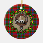 Butter Clan Badge & Tartan Persoonlijke mas Keramisch Ornament (Voorkant)