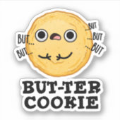 Butter Cookie Funny Food Pun Sticker (Voorkant)