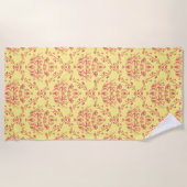 Butter Cranberry Damask Strandlaken (Voorkant)