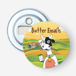 Butter Emails Politieke Humor Button Flesopener