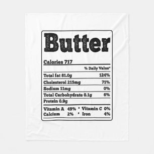 Butter Facts Ingrediënten Grappige Foodies Thanksg Fleece Deken