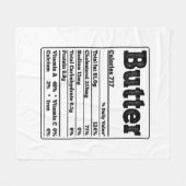 Butter Facts Ingrediënten Grappige Foodies Thanksg Fleece Deken (Voorkant (Horizontaal))