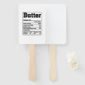 Butter Facts Ingrediënten Grappige Foodies Thanksg Handwaaier (Voorkant en achterkant)