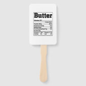 Butter Facts Ingrediënten Grappige Foodies Thanksg Handwaaier (Voorkant)