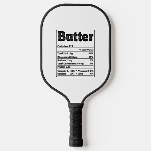 Butter Facts Ingrediënten Grappige Foodies Thanksg Pickleball Paddle (Voorkant)