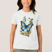Butter Fly Art mode design.All-T-shirts Tri-Blend Shirt (Voorkant)
