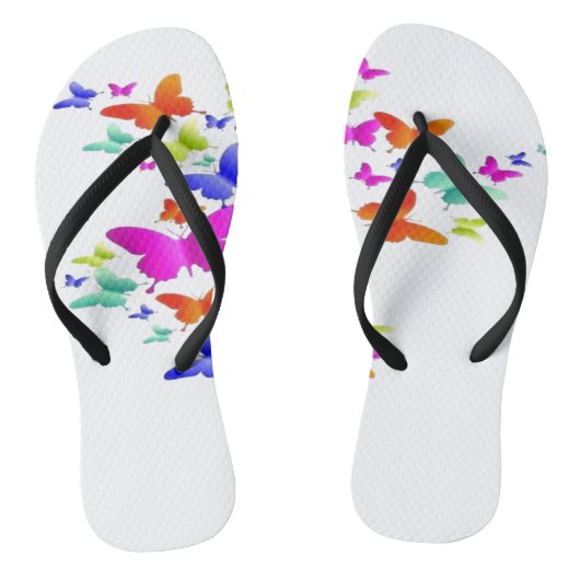 Butter Fly Art ontwerp Teenslippers (Voetbed)