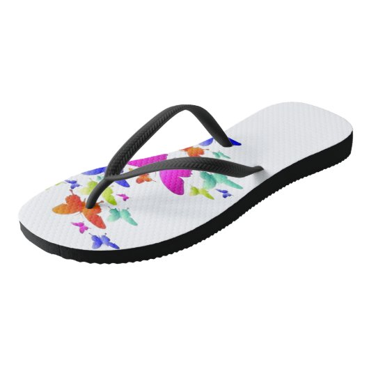 Butter Fly Art ontwerp Teenslippers (Schuin)