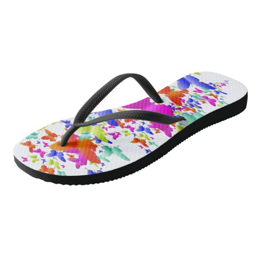Butter Fly Art ontwerp Teenslippers (Schuin)