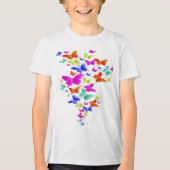 Butter Fly Art ontwerp Tri-Blend Shirt (Voorkant)