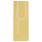 Butter Geel gestileerd Script Maid of Honor Wijn Cadeautas (Voorkant)