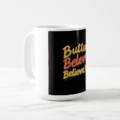 Butter gelooft het koffiemok (Voorkant links)