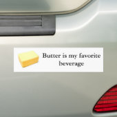 Butter is mijn favoriete drank bumpersticker (Op auto)