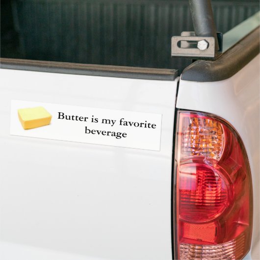 Butter is mijn favoriete drank bumpersticker (Op Truck)