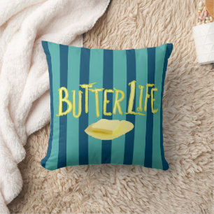 Butter Life Blauwgroen strepen BG Kussen