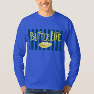 Butter Life Blauwgroen strepen BG T-shirt