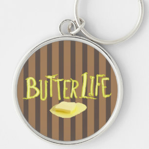 Butter Life Bruine Strepen BG Sleutelhanger