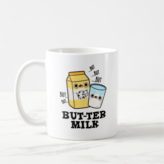 Butter Milk Funny Food Dairy Pun Koffiemok (Links)