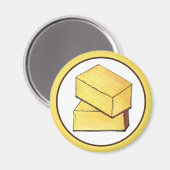 Butter Mochi Hawaii HI Hawaïaans Voedsel Dessert Magneet (Voorkant / Achterkant)