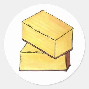 Butter Mochi Hawaii HI Hawaïaans Voedsel Dessert Ronde Sticker