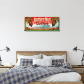 Butter Nut Coffee LabelOmaha, NE Canvas Afdruk (Insitu (Slaapkamer))