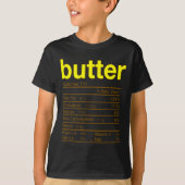 Butter Nutrition Facts Funny Thanksgiving Christma T-shirt (Voorkant)