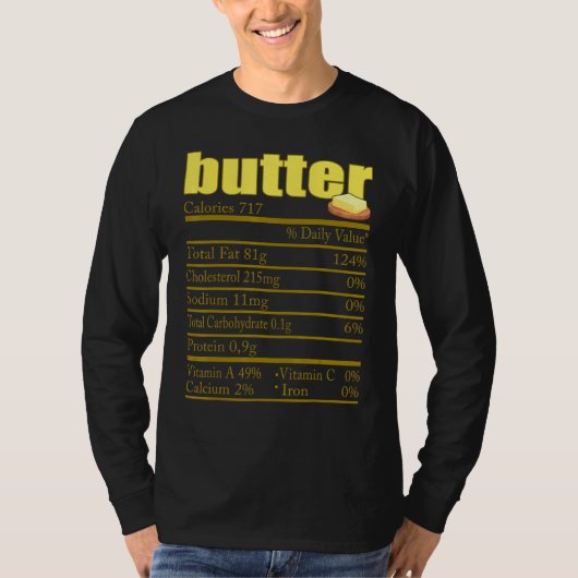 Butter Nutrition Feit Thanksgiving Kerstmis T-shirt (Voorkant)
