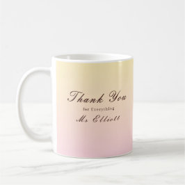 Butter Pink - Personalised Thank You Teacher Mug Koffiemok