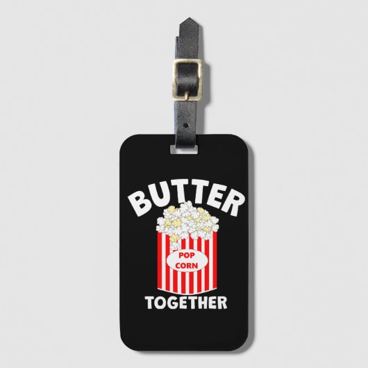 BUTTER Samen Film Popcorn Bagagelabel (Voorkant (verticaal))