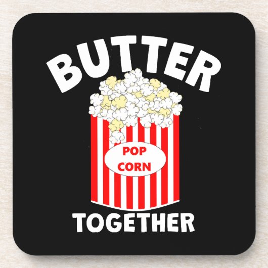 BUTTER Samen Film Popcorn Bier Onderzetter (Voorkant)