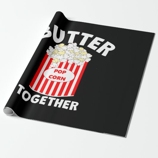 BUTTER Samen Film Popcorn Cadeaupapier (Uitgerold)