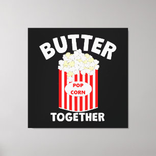 BUTTER Samen Film Popcorn Canvas Afdruk