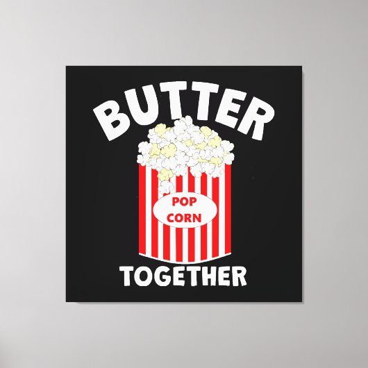 BUTTER Samen Film Popcorn Canvas Afdruk (Voorkant)