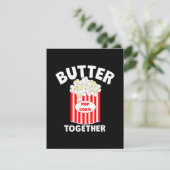 BUTTER Samen Film Popcorn Feestdagenkaart (Staand voorkant)