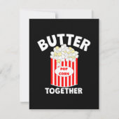 BUTTER Samen Film Popcorn Feestdagenkaart (Voorkant)