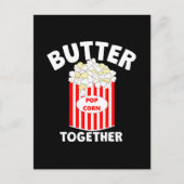 BUTTER Samen Film Popcorn Feestdagenkaart (Voorkant)