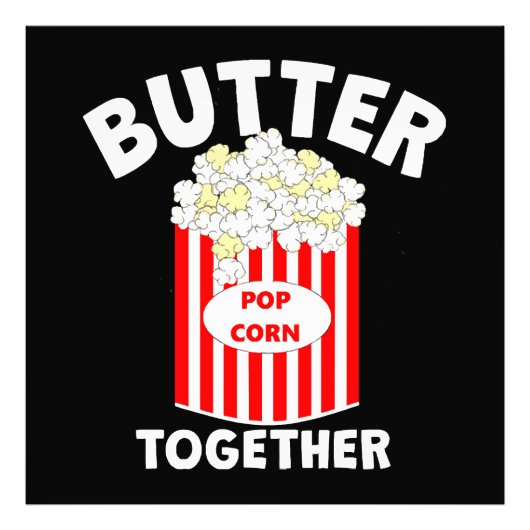 BUTTER Samen Film Popcorn Foto Afdruk (Voorkant)