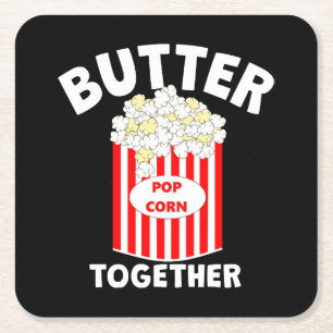 BUTTER Samen Film Popcorn Kartonnen Onderzetters
