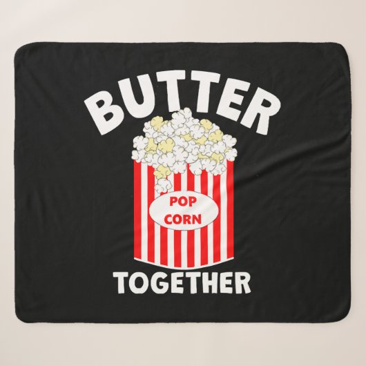 BUTTER Samen Film Popcorn Sherpa Deken (Voorkant (horizontaal))