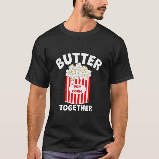 BUTTER Samen Film Popcorn T-shirt (Voorkant)