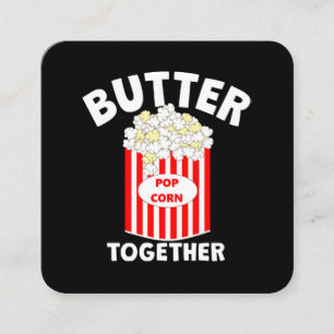 BUTTER Samen Film Popcorn Vierkante Visitekaartje