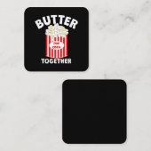 BUTTER Samen Film Popcorn Vierkante Visitekaartje (Voorkant / Achterkant)
