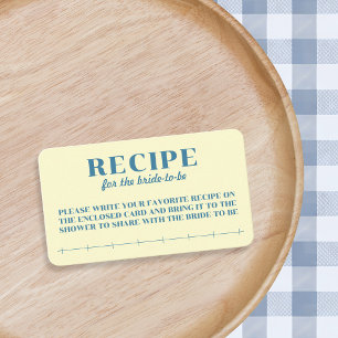 Butter Samen Geel Recept Voor Bruid Informatiekaartje