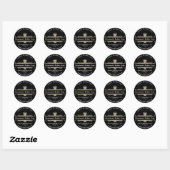 Butter Soap Cosmetics Black Gold Royal Crown Ronde Sticker (Vel)